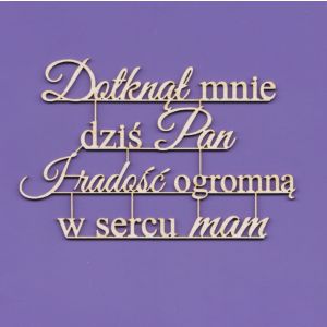 Tekturka Crafty Moly Napis G11 - Dotknał mnie dzisiaj Pan...